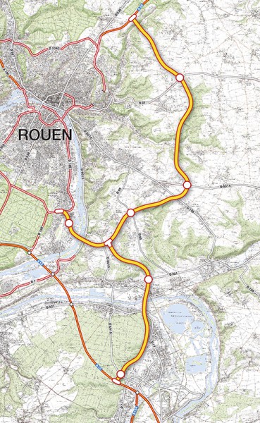 La variante préférentielle et les projets d’échangeur sur le territoire